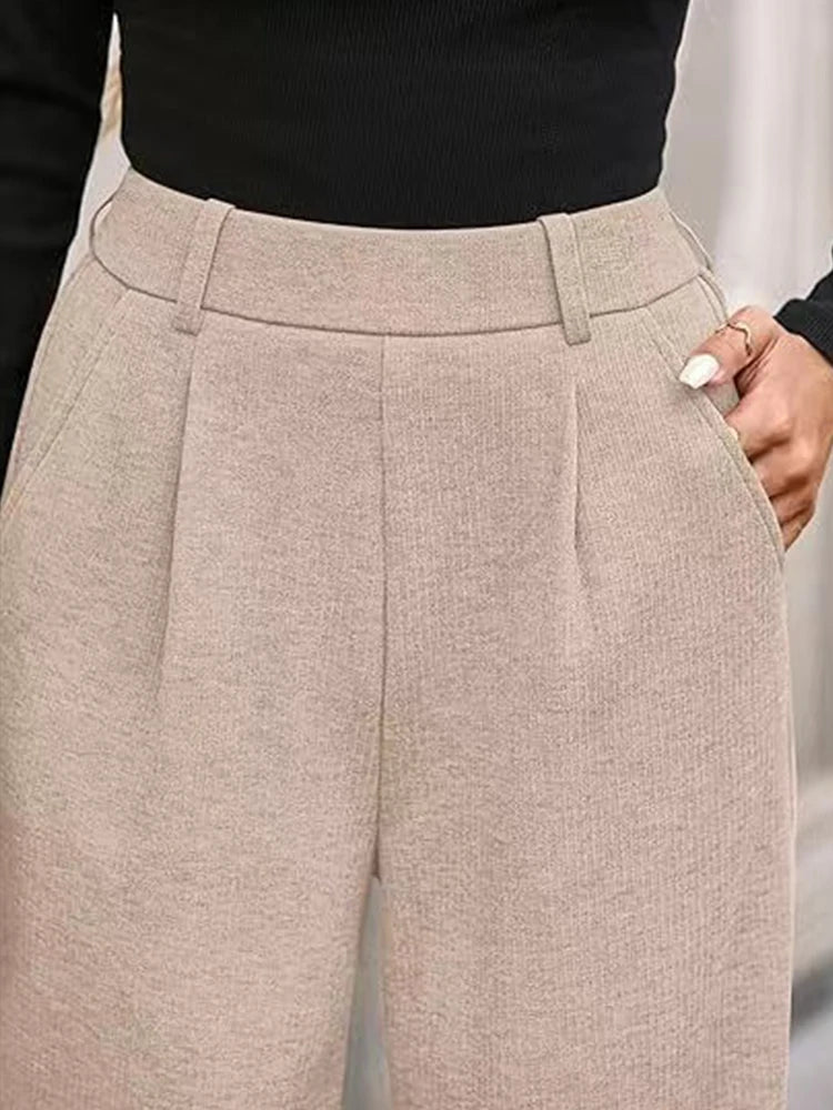 Pantalon côtelé décontracté pour femmes