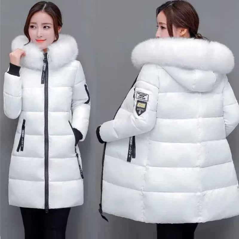 Manteau d'hiver en fausse fourrure pour femmes