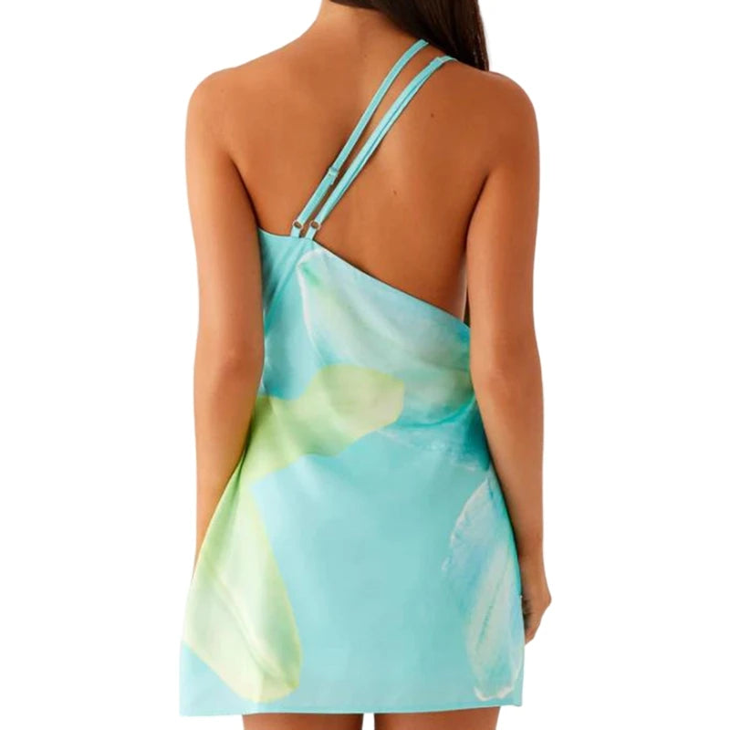 Mini robe moulante à fleurs, dos nu, pour femmes
