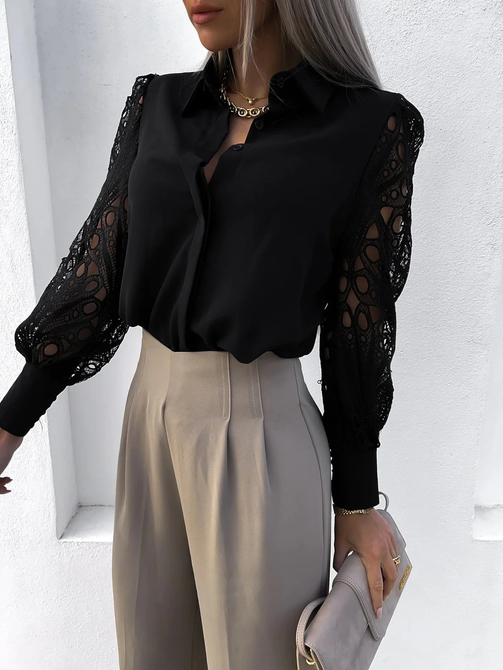 Chemise en dentelle pour femmes
