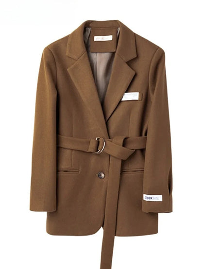 Manteau femme en laine mélangée avec ceinture