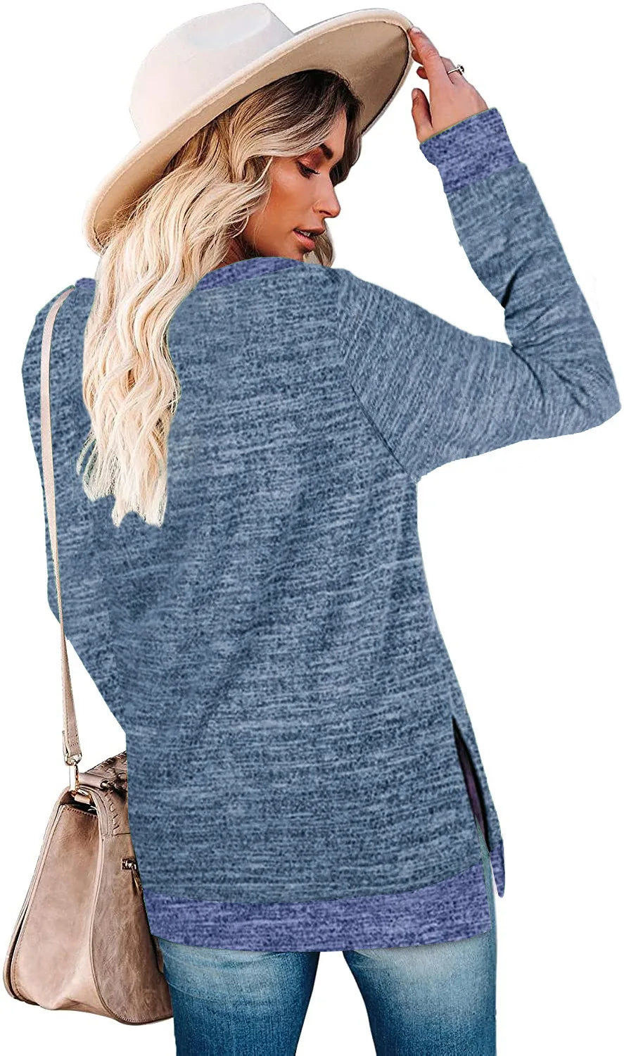 T-shirt à manches longues décontracté pour femmes