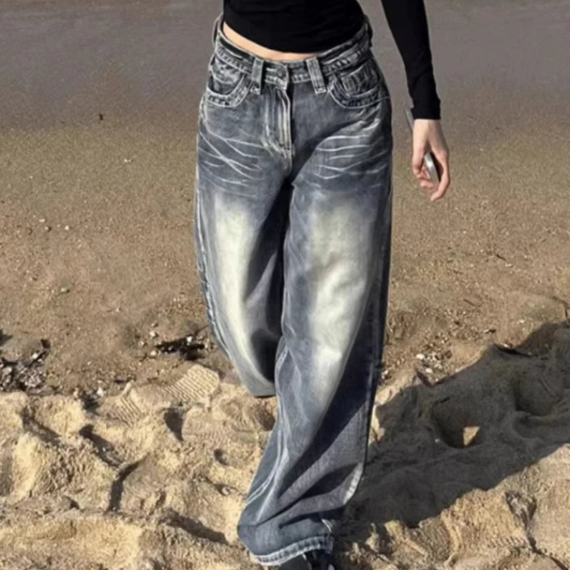 Jean bleu vintage pour femmes