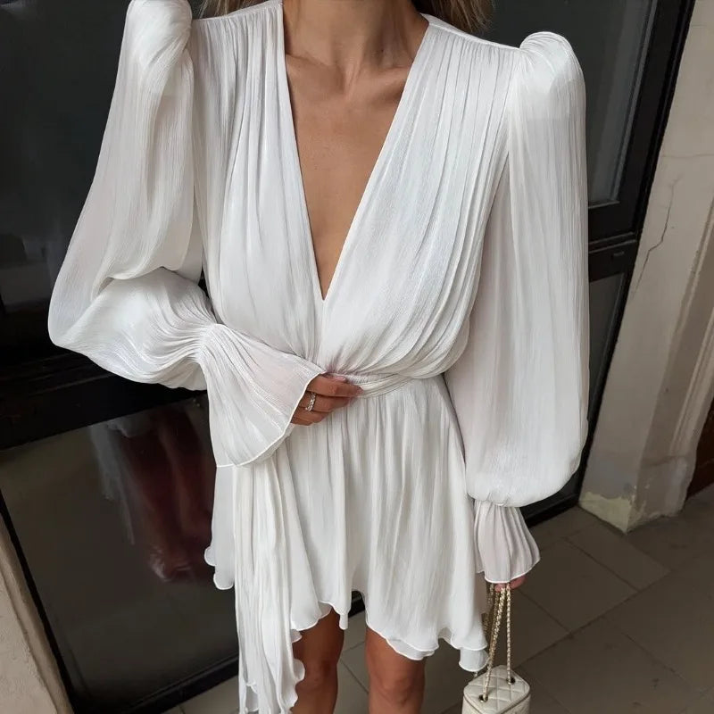 Robe mini à volants pour femmes
