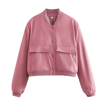 Veste Femme à Col Montant – Style Mi-Saison