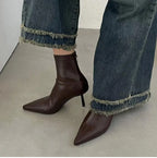 Bottine de rinçage pointues pour femmes