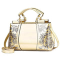 Sac à bandoulière en cuir verni brillant pour femmes