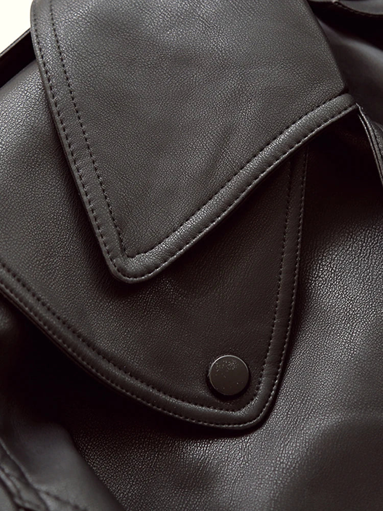 Blouson de motard en similicuir femmes