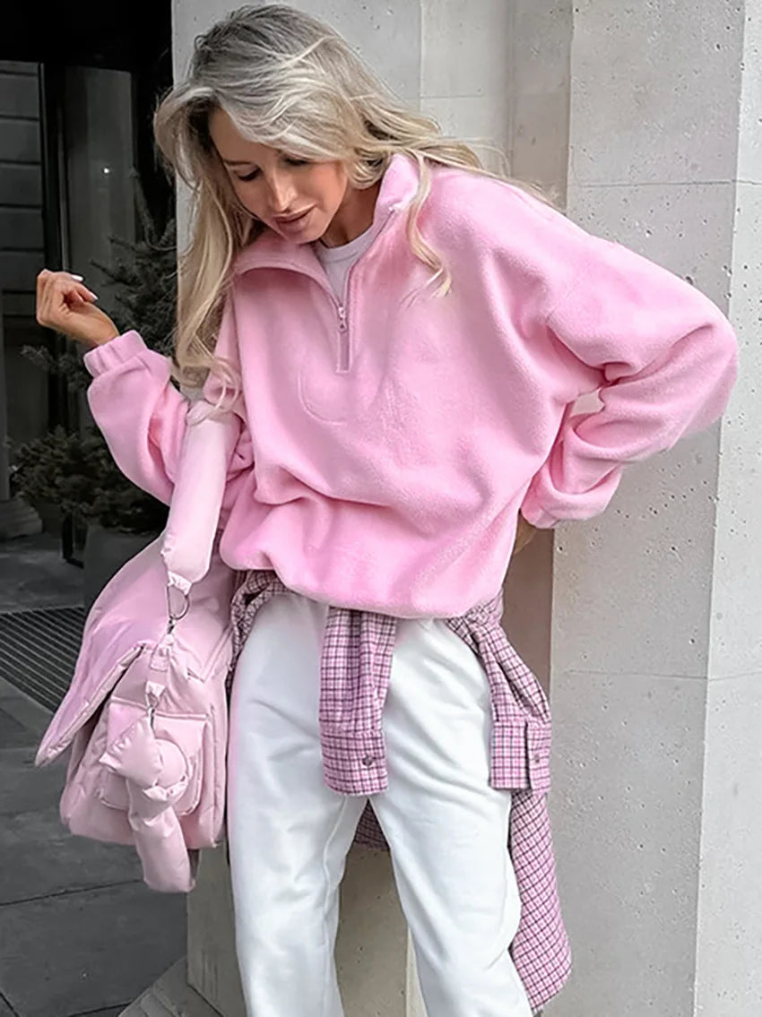 Sweat-shirt à capuche en molleton pour femmes