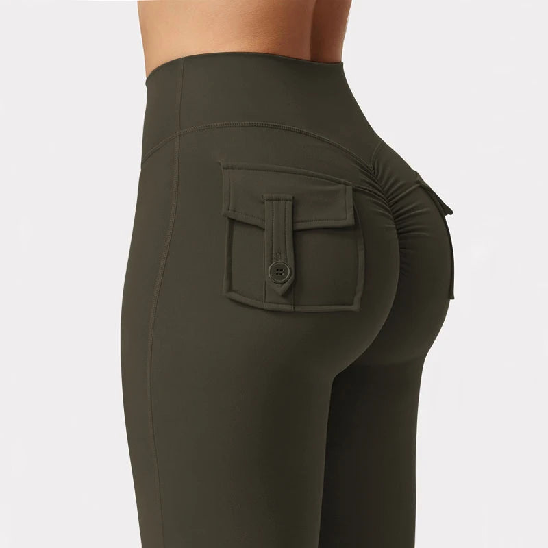 Leggings de Yoga à jambes larges et extensibles pour femmes