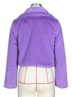 Manteau court en fausse fourrure pour femmes