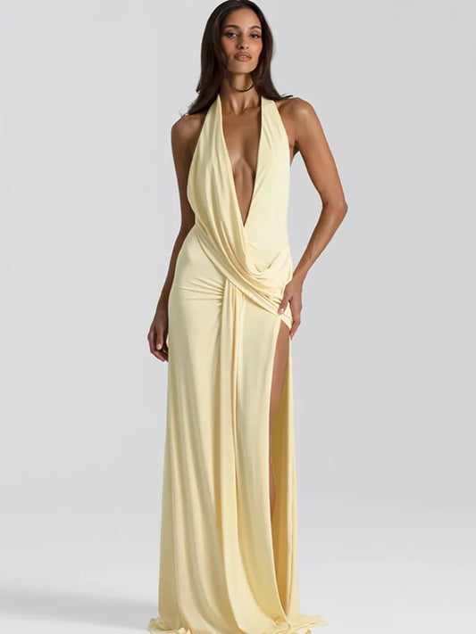 Robe Femme à Décolleté V Profond