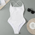 Maillot de bain une pièce sexy dos nu, coupe haute, 3 couleurs, pour femmes
