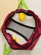 Ensemble de lingerie 2 pièces brodé dentelle de femmes