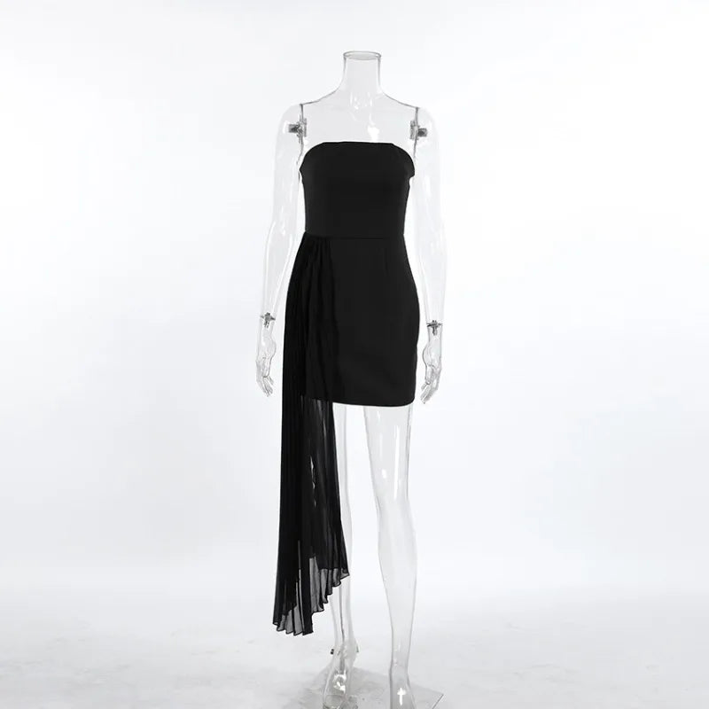 Robe longue asymétrique à lacets pour femmes