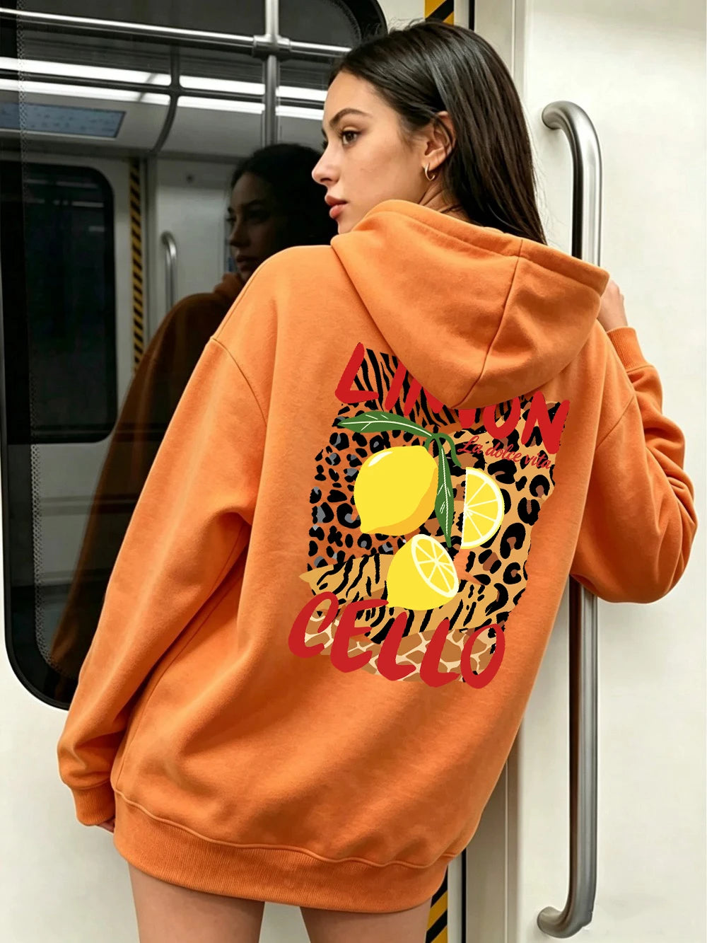 Sweat-shirts à capuche imprimés Limon Cello pour femmes