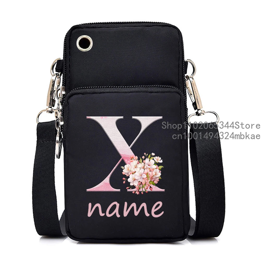 Sac à bandoulière pour téléphone portable floral pour femmes
