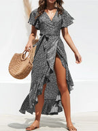 Robe longue en mousseline de soie pour femmes