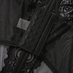 Corset en dentelle brodée de fleurs pour femmes