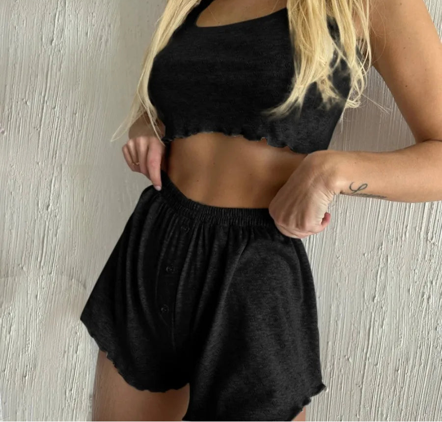 Ensembles pyjama deux pièces débardeur et short  pour femmes