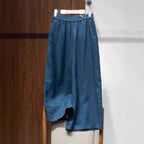 Pantalon amincissant en coton et lin pour femmes