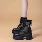 Bottines en cuir verni pour femmes