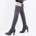 Bottes cuissardes à talon épais pour femmes