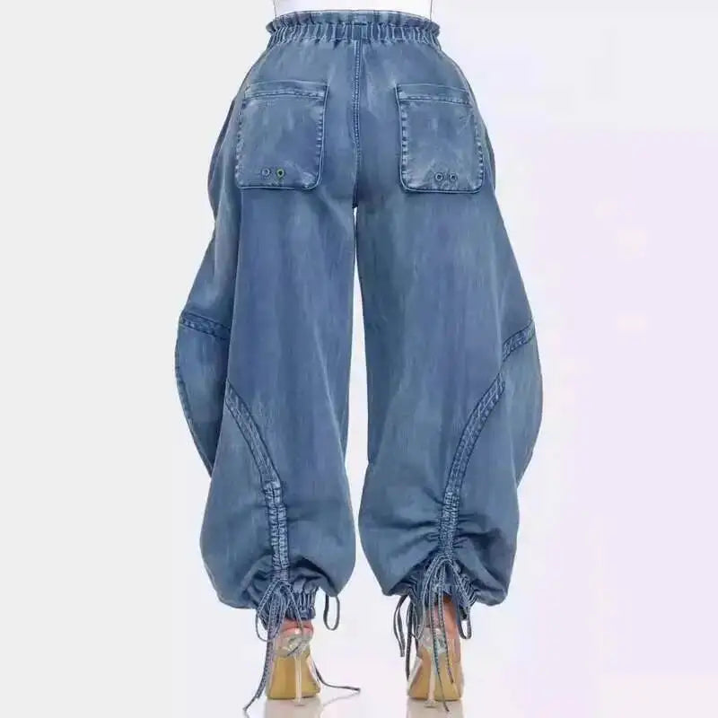 Jean taille haute élastique pour femmes