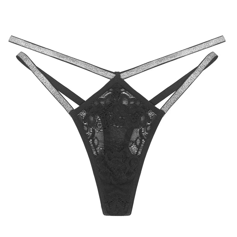 String à double ceinture fine taille haute pour femmes