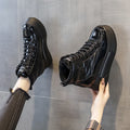 Bottines de neige en cuir de vache véritable pour femme