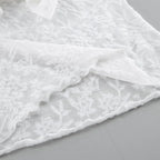 Chemisier en dentelle transparente blanche pour femmes