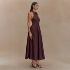Robe longue dos nu pour femmes