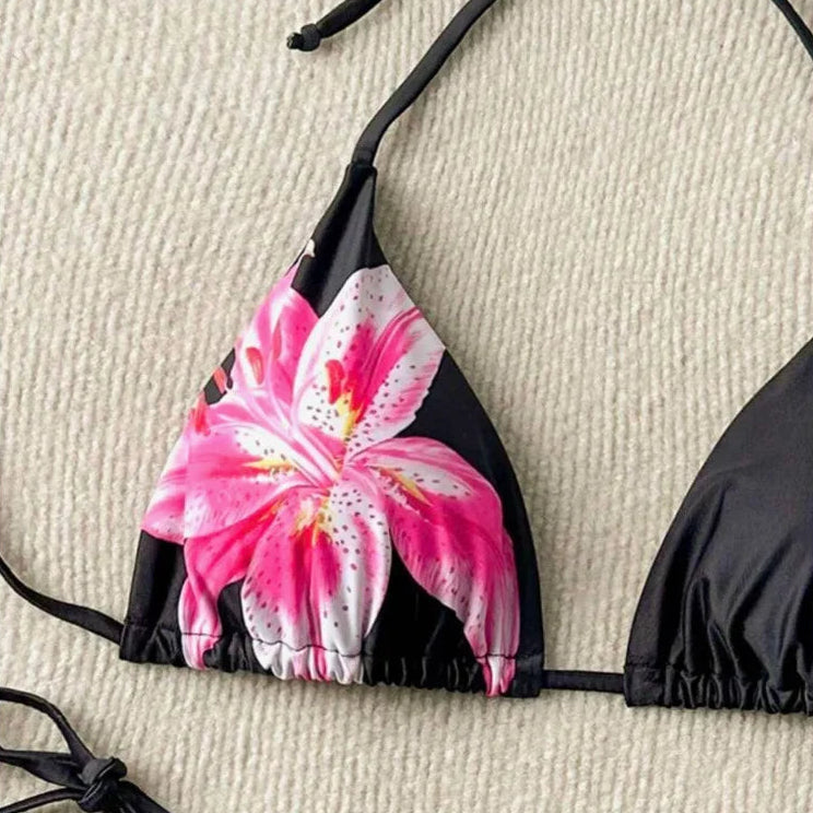 Maillot de bain deux pièces coupe croisée pour femmes
