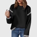 Pull ample à manches longues pour femmes