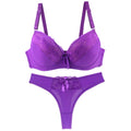 Ensemble de soutien-gorge et string en dentelle pour femmes