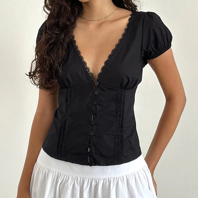 T-shirt en dentelle pour femmes