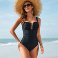 Ensemble maillot de bain une pièce avec perles pour femmes