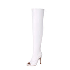 Bottes hautes Sexy à bout ouvert pour femmes