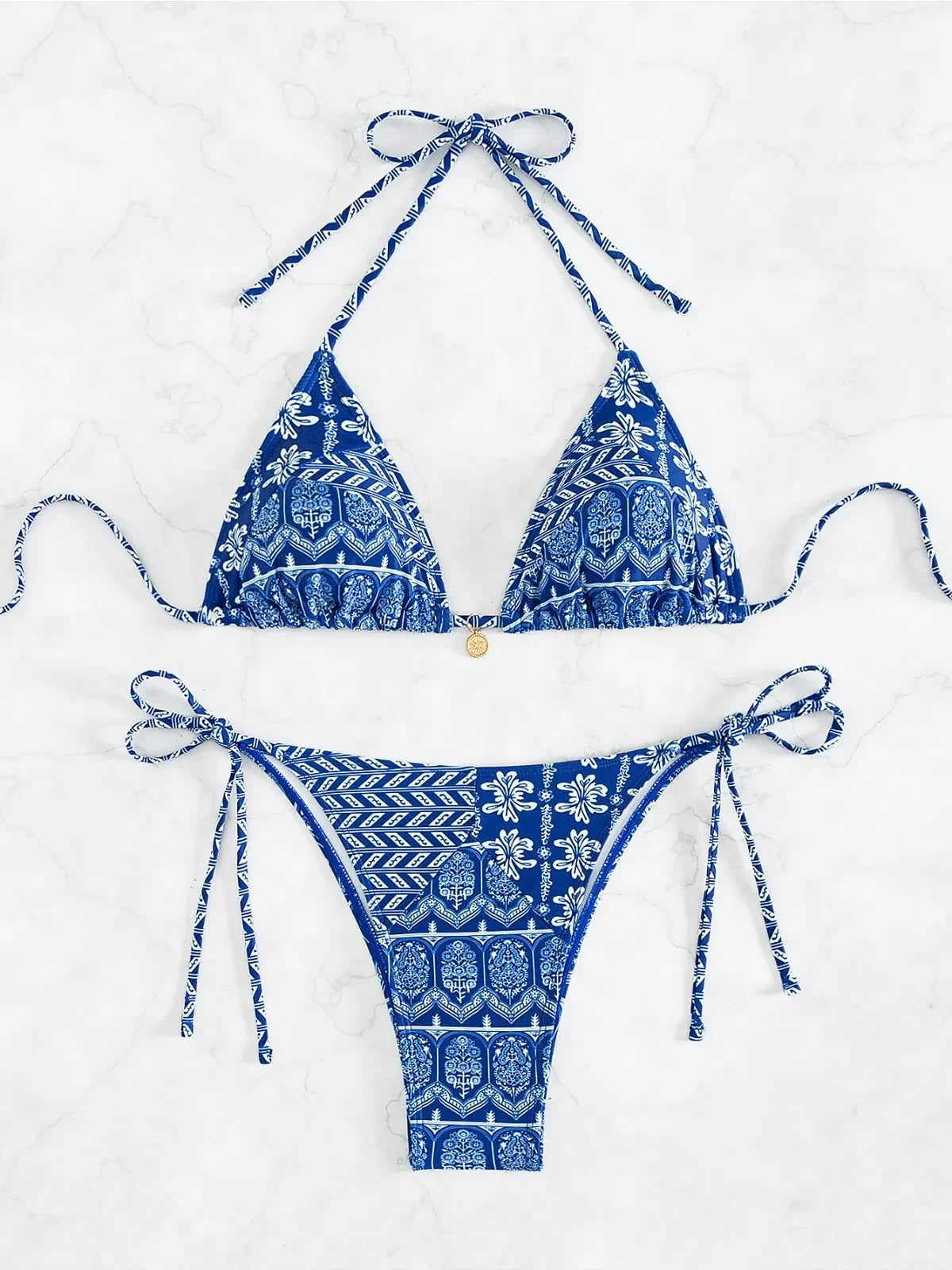 Ensemble maillot de bain 2 pièces soutien-gorge Push Up et string  pour femmes
