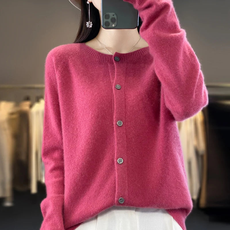 Cardigans en laine mérinos pour femmes