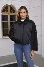 Manteau épissé en laine d'agneau pour femmes