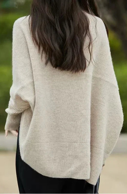Cardigan en Maille Femme – Manches Chauve-Souris Élégantes