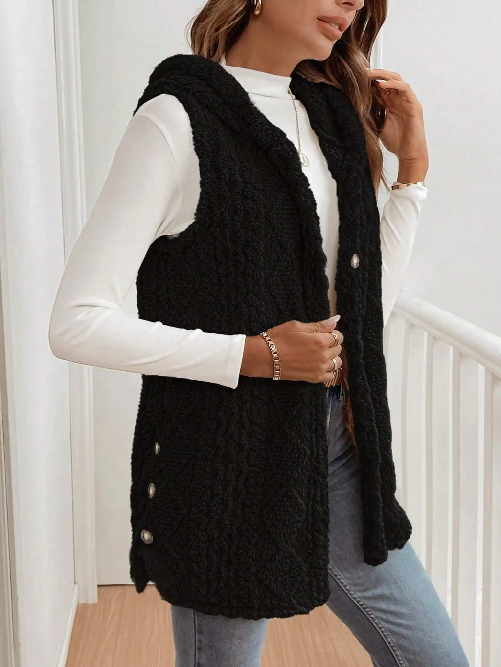 Gilet ample sans manches pour femmes