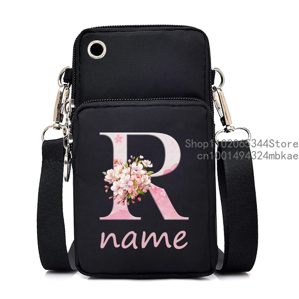 Sac à bandoulière pour téléphone portable floral pour femmes