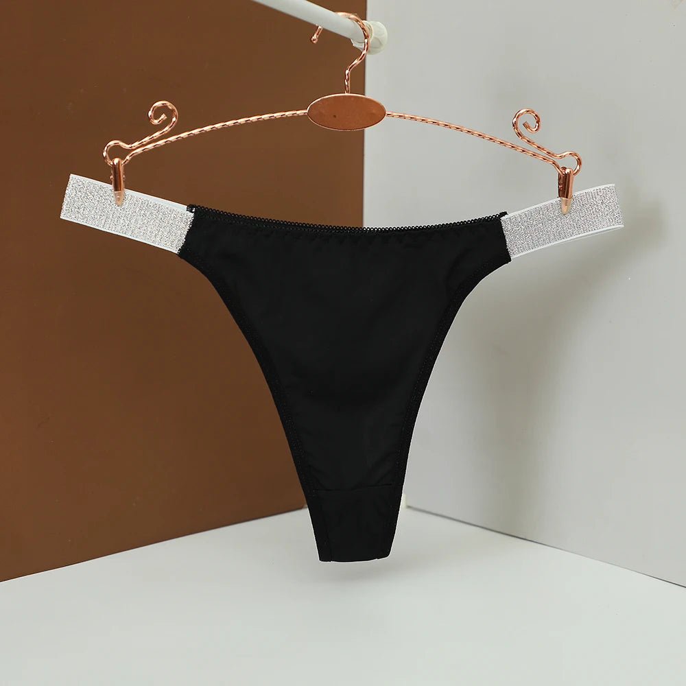 String avec strass lettres et diamants pour femmes