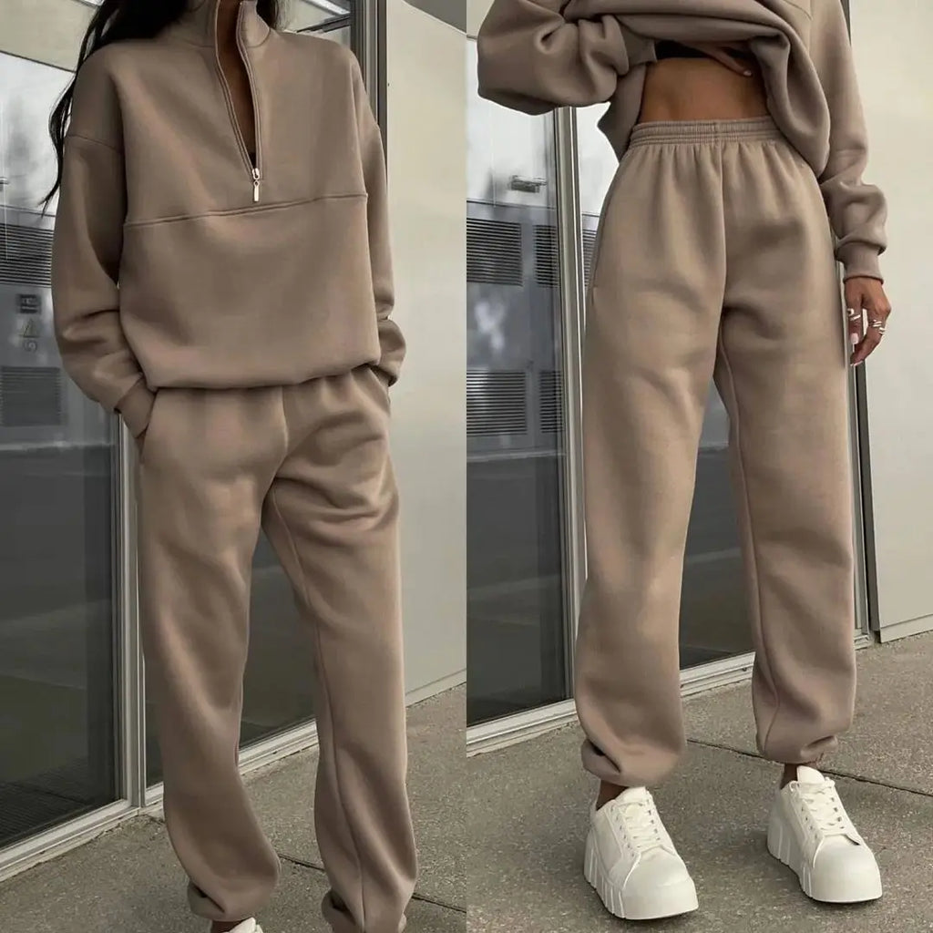 Ensembles deux pièces avec pantalon ample et haut assortie pour femmes