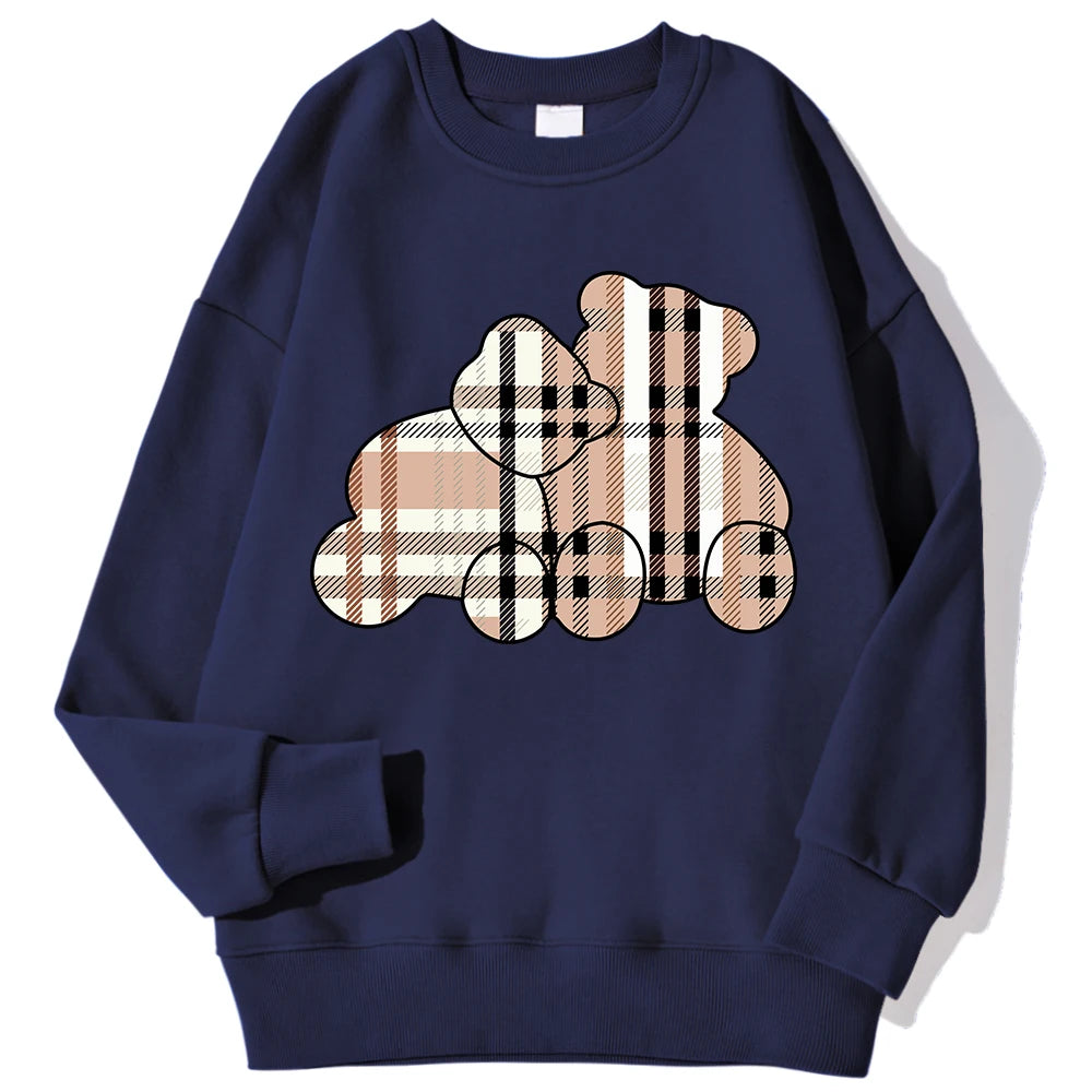 Sweat-shirt à capuche imprimé ours en peluche pour femmes