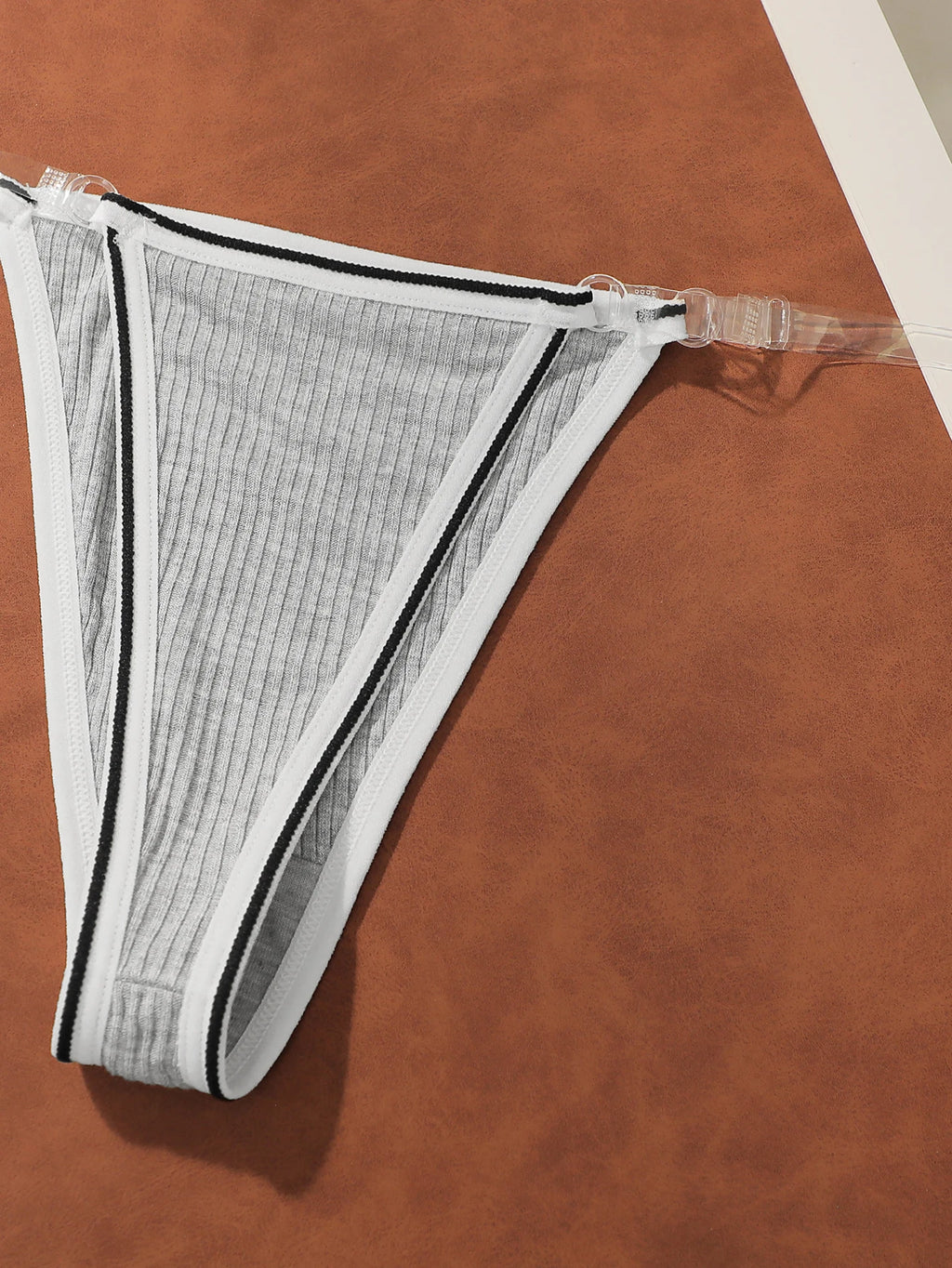 Ensemble de 3 pièces de string sexy multicolores contrastés pour femmes