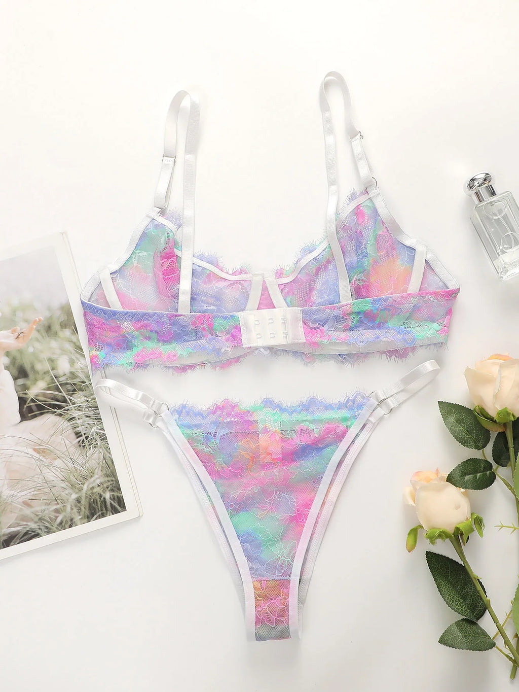 Ensemble soutien-gorge et string coloré pour femmes