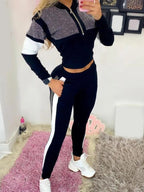 Ensemble pantalon et sweat-shirt à capuche et manches longues pour femmes